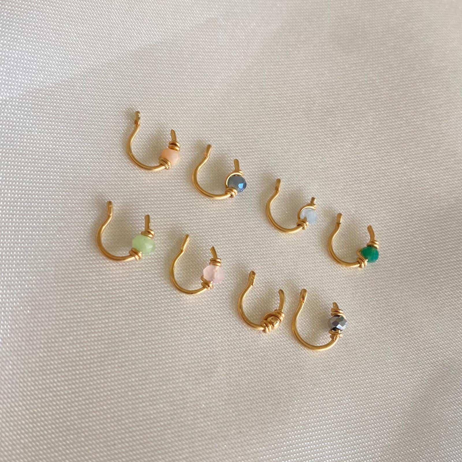 נזם ללא חור עם חרוז – תמונה 2